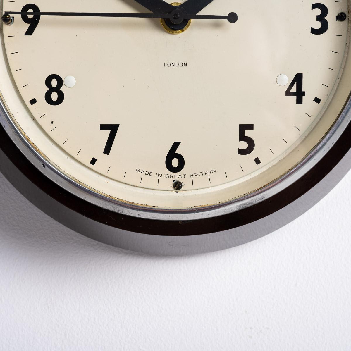 British Small Antique Bakelite Factory Clocks by Smiths English Clock Systems '2'