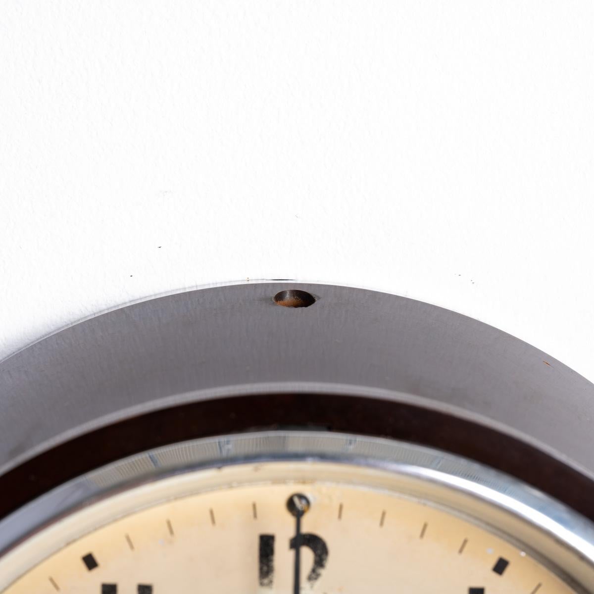 Small Antique Bakelite Factory Clocks by Smiths English Clock Systems '7' 1