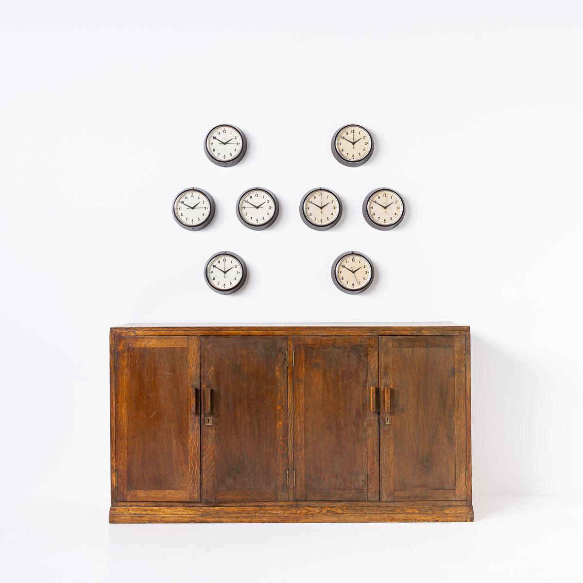 Small Antique Bakelite Factory Clocks by Smiths English Clock Systems '7' 3