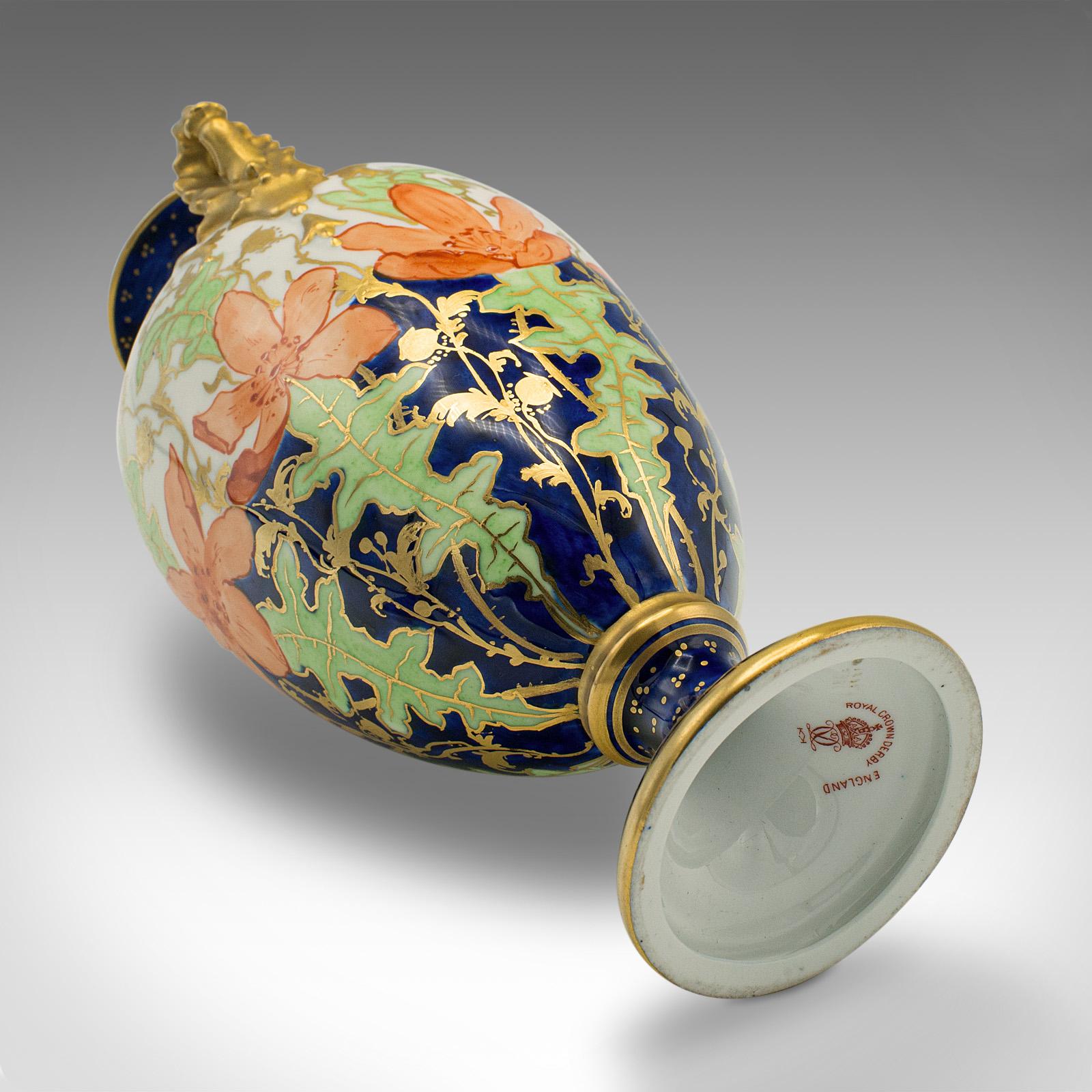 Small Antique Baluster Urn, English, Ceramic, Decorative Posy Vase, Victorian For Sale 5