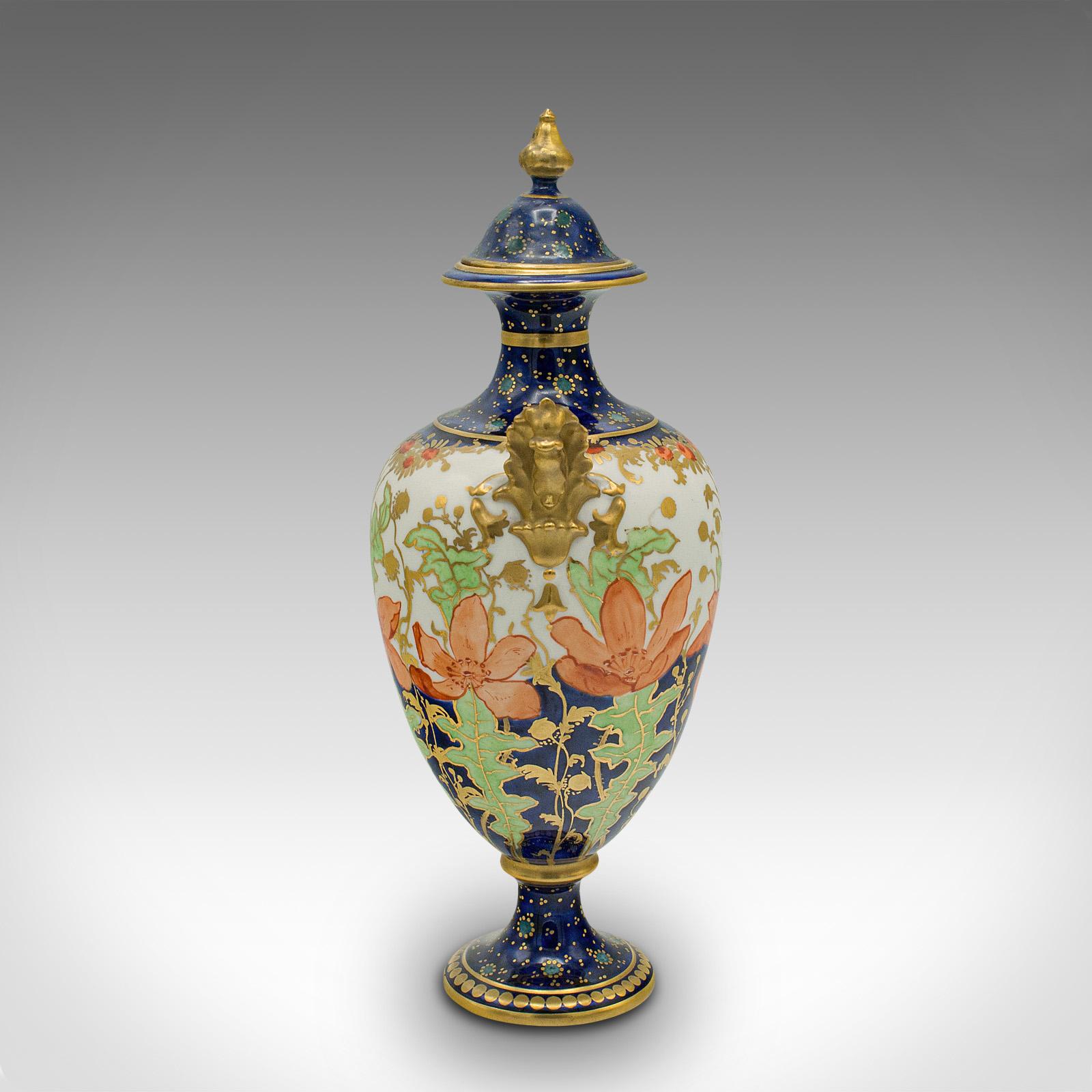 19th Century Small Antique Baluster Urn, English, Ceramic, Decorative Posy Vase, Victorian For Sale