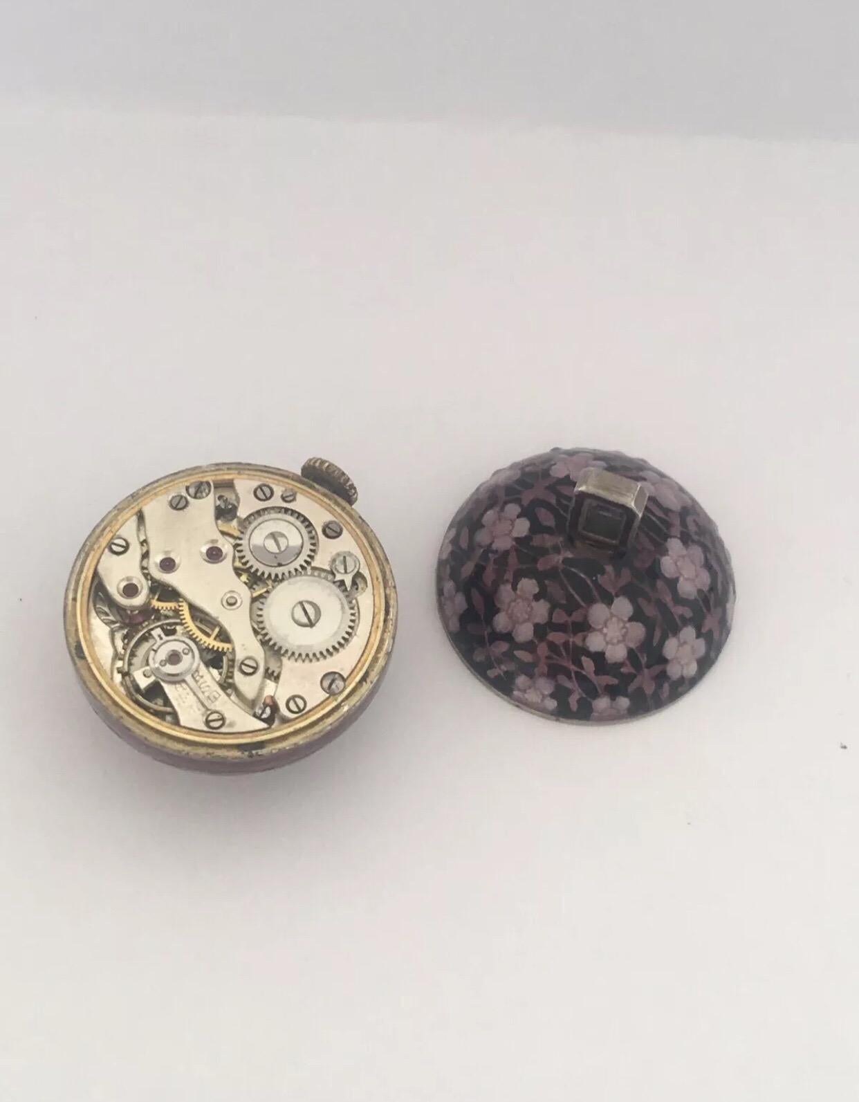 
Small Antique Beautiful Enamel Pendant / Ball Watch.

This beautiful pre-owned  pendant / ball watch is in good working condition. It is recently been serviced and it keeps a good time. 

Please study the images carefully as form part of the