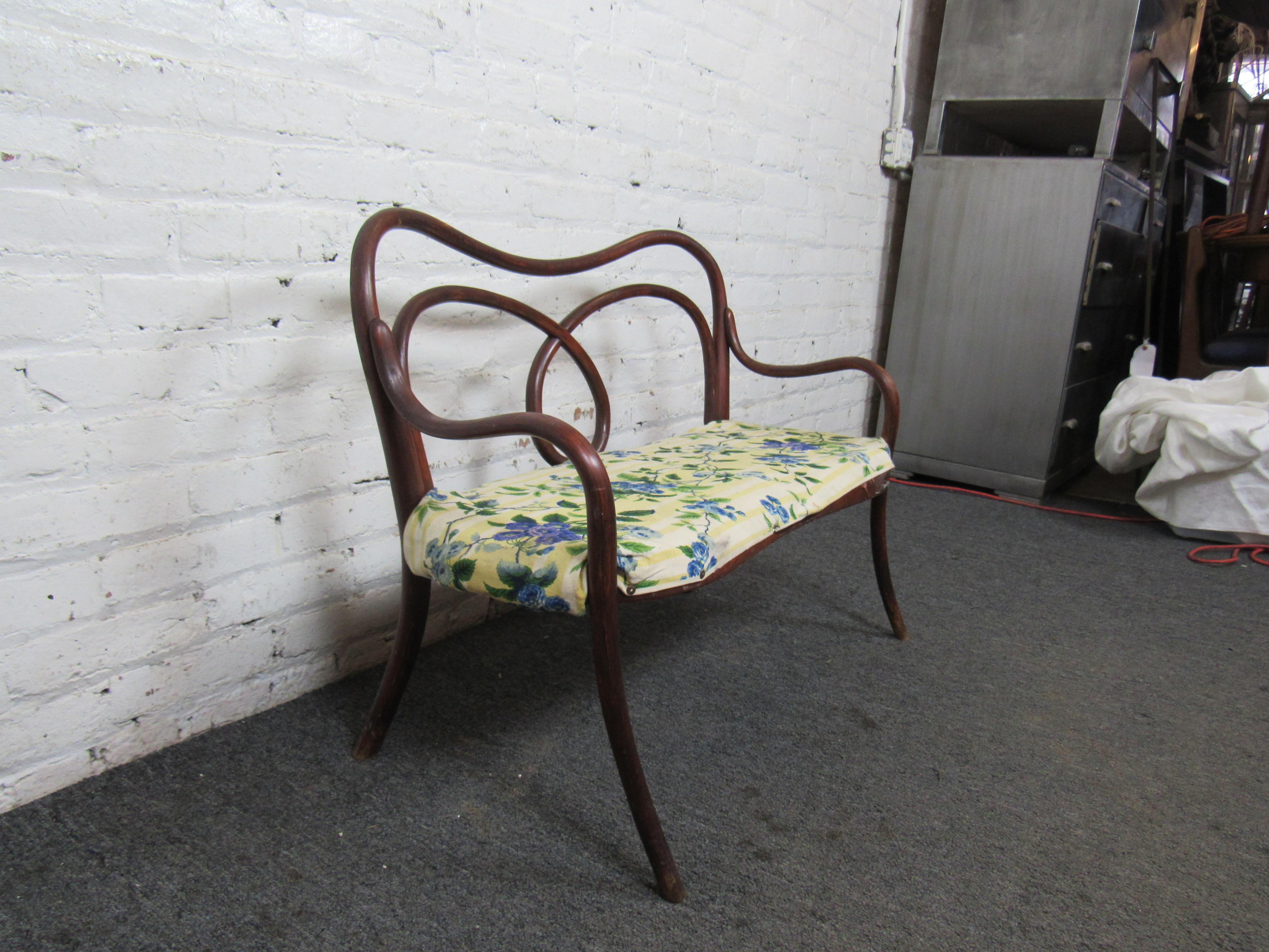 small antique bench seat