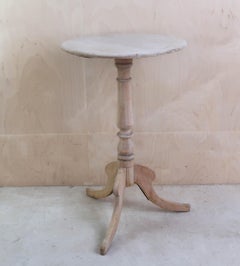 Small Antique Bleached Gustavian Style Round Side Table. English, Circa 1850