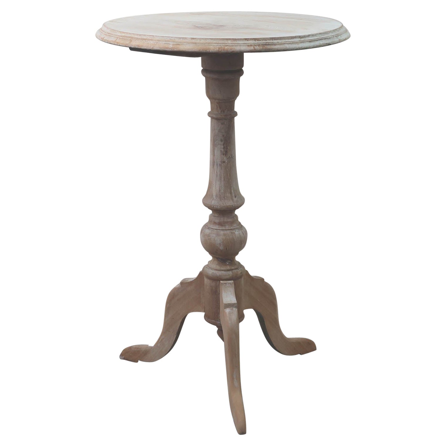 Small Antique Bleached Gustavian Style Round Side Table. English, Circa 1850