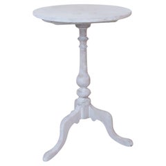 Small Antique Bleached Gustavian Style Round Side Table. English, Circa 1850