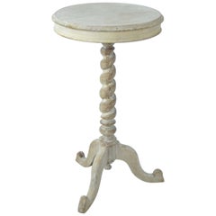 Small Antique Bleached Mahogany Gueridon or Side Table