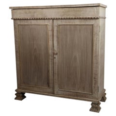 Small Antique Bleached Mahogany Side Cabinet, English, circa 1835
