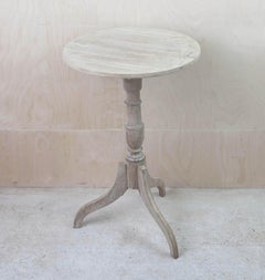 Small Antique Bleached Oak Round Side Table. English, Circa 1830