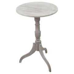 Small Antique Bleached Oak Round Side Table. English, Circa 1830