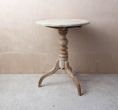 Small Antique Bleached Round Side Table. English, Circa 1835
