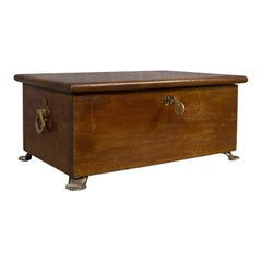 Small Antique Box, English, Mahogany, Document, Keepsake, Chest, Victorian