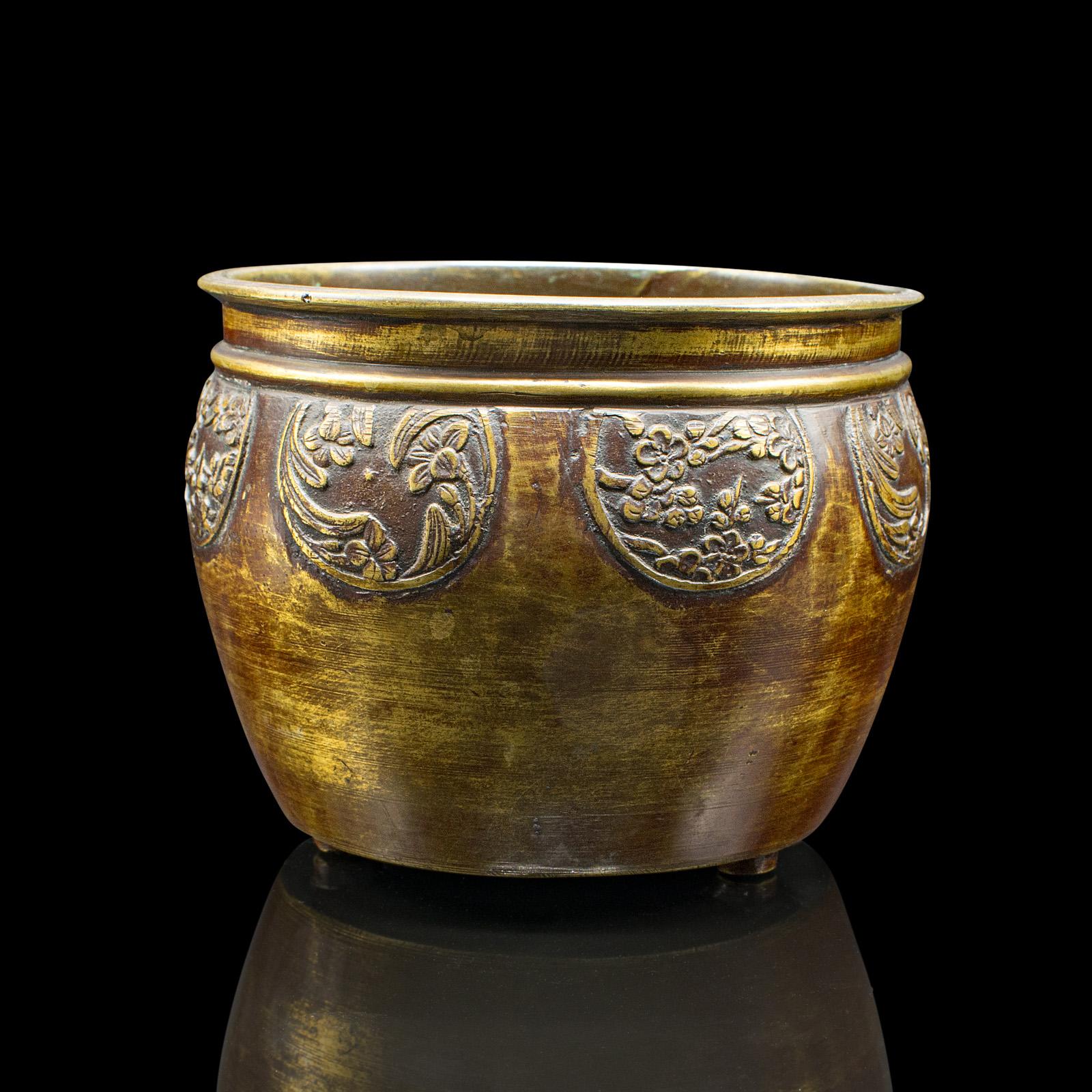 Small Antique Bronze Planter Bowl, Chinese, Decorative, Desk Pot, Georgian, 1800 For Sale 1