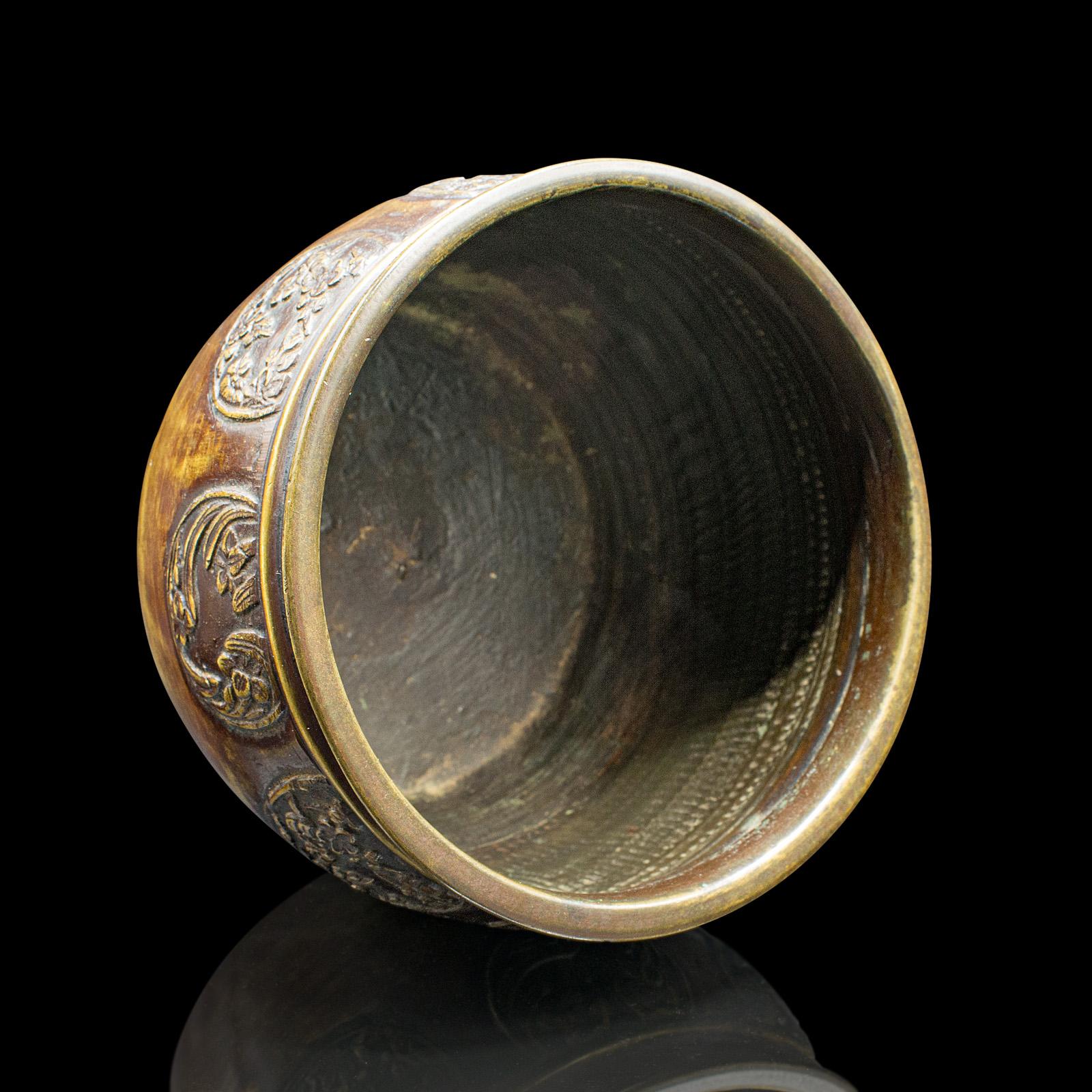 Small Antique Bronze Planter Bowl, Chinese, Decorative, Desk Pot, Georgian, 1800 For Sale 2