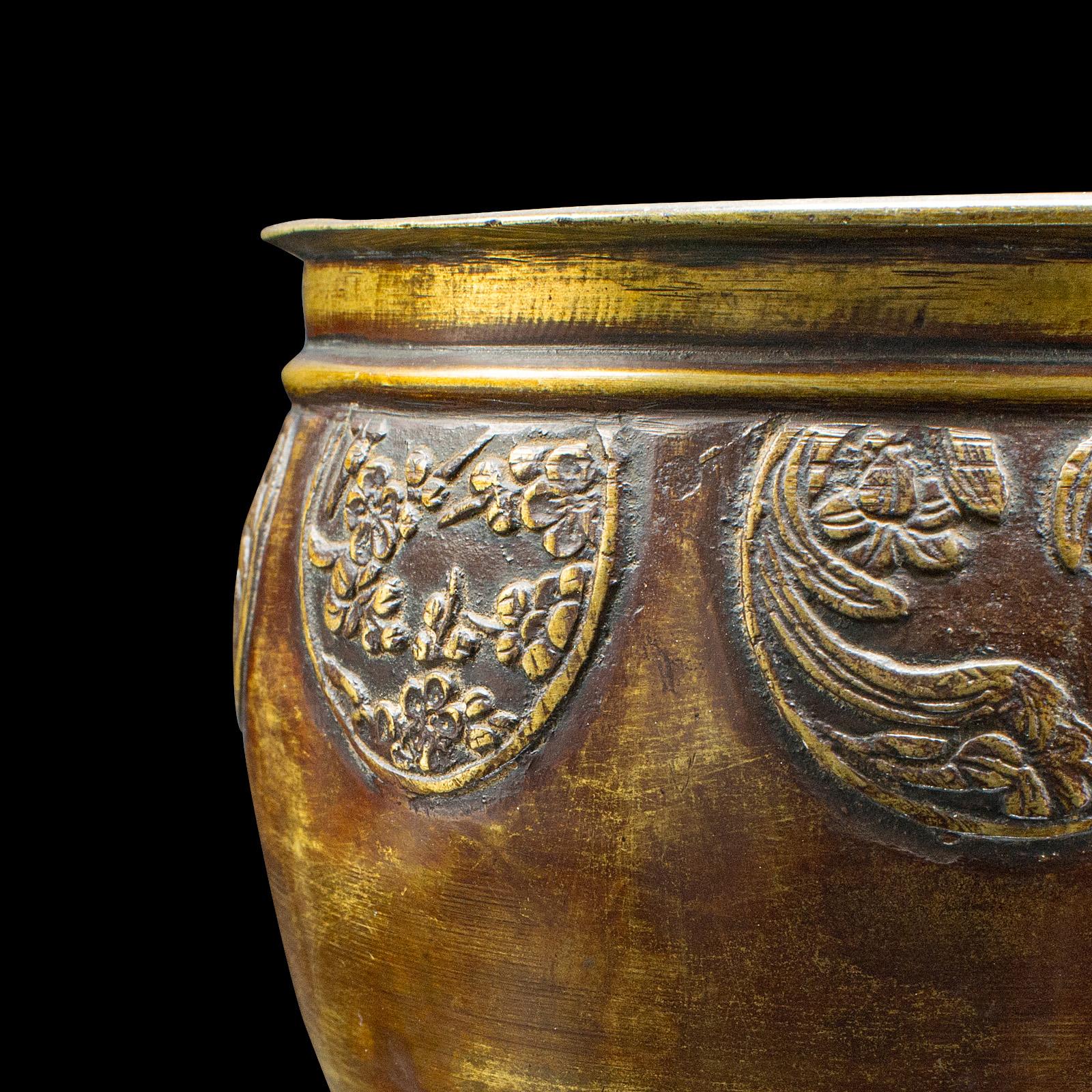 Small Antique Bronze Planter Bowl, Chinese, Decorative, Desk Pot, Georgian, 1800 For Sale 4