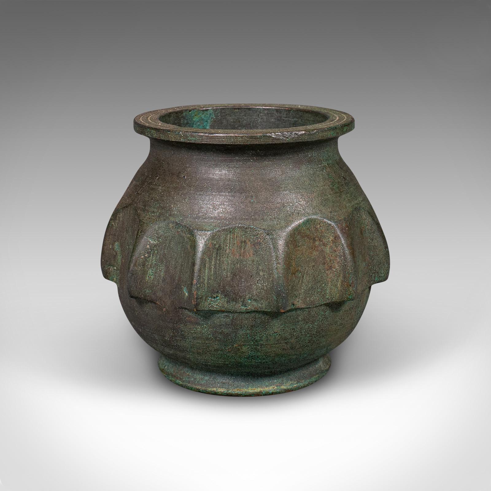 Pequeño Tintero Caligráfico Antiguo , Japonés, Meiji, Tintero de Bronce, Victoriano en Bueno estado para la venta en Hele, Devon, GB