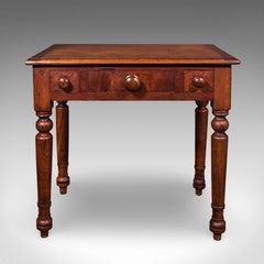 Small Antique Candlemaker's Table, English Scholar's Desk, Side, Lamp, Victorian