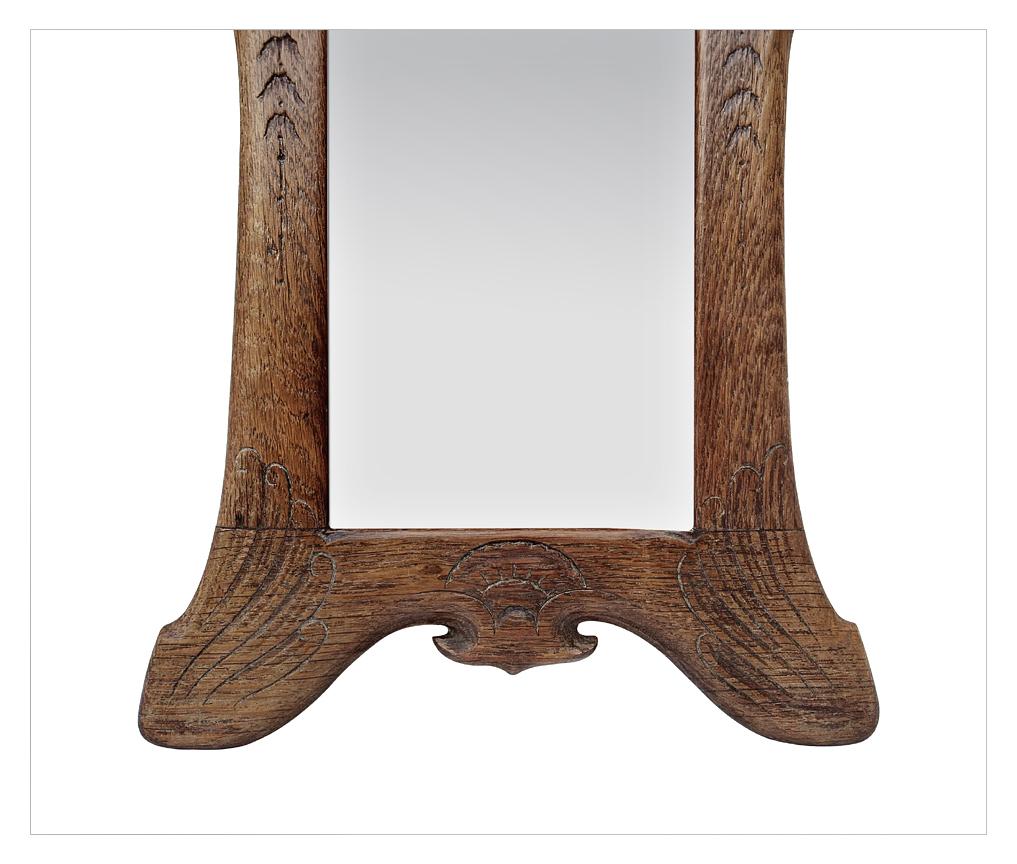 small wood mirror