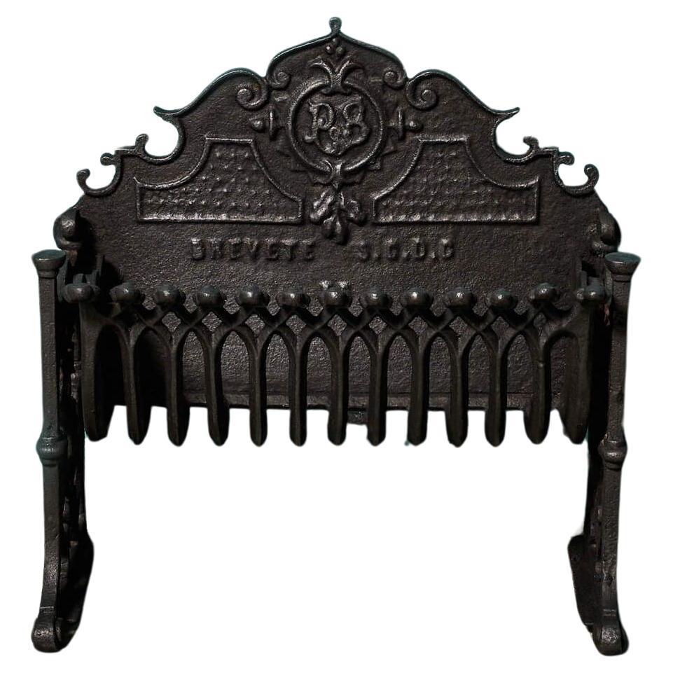 Small Antique Cast Iron Fire Grate