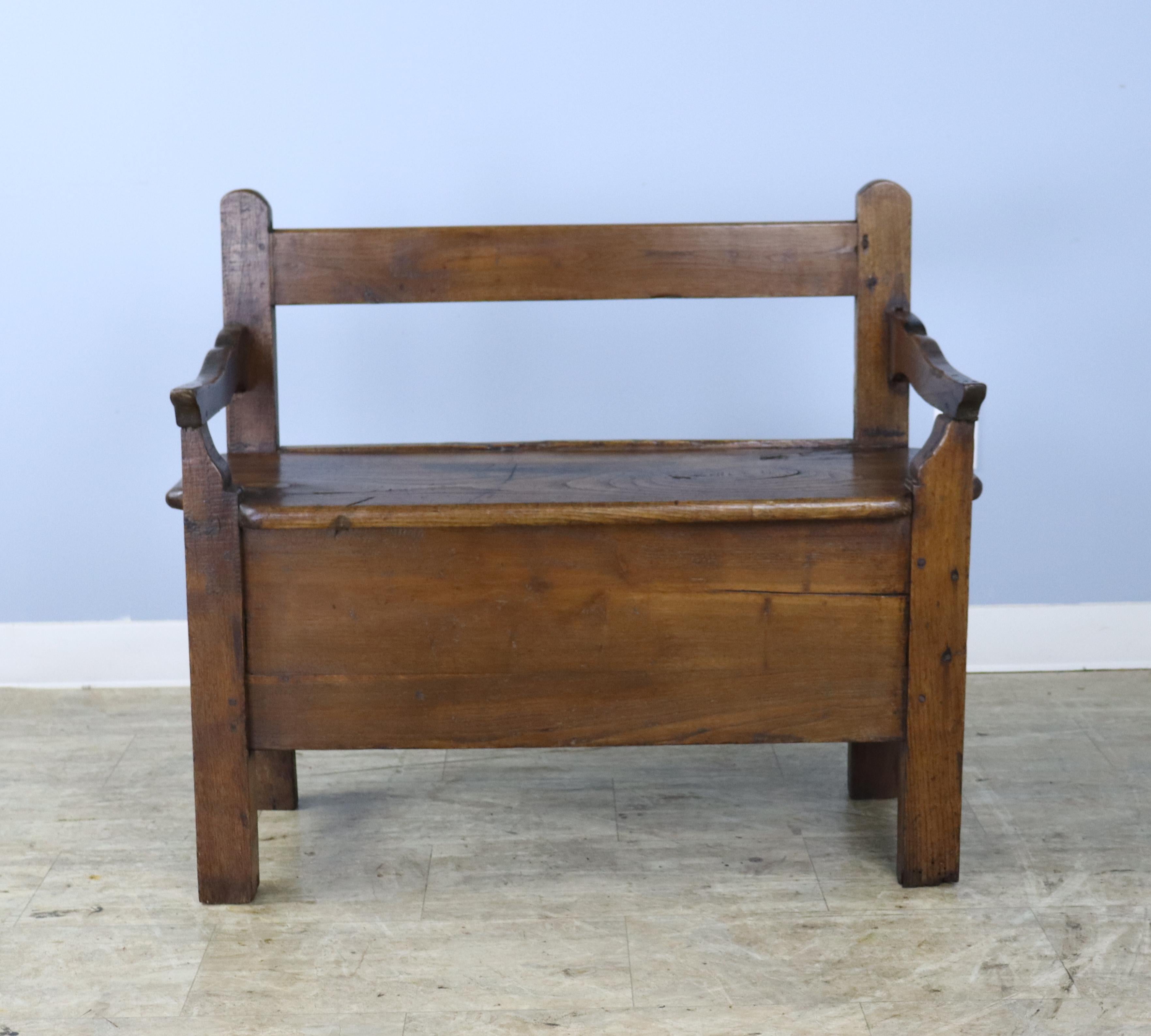 small wood bench seat