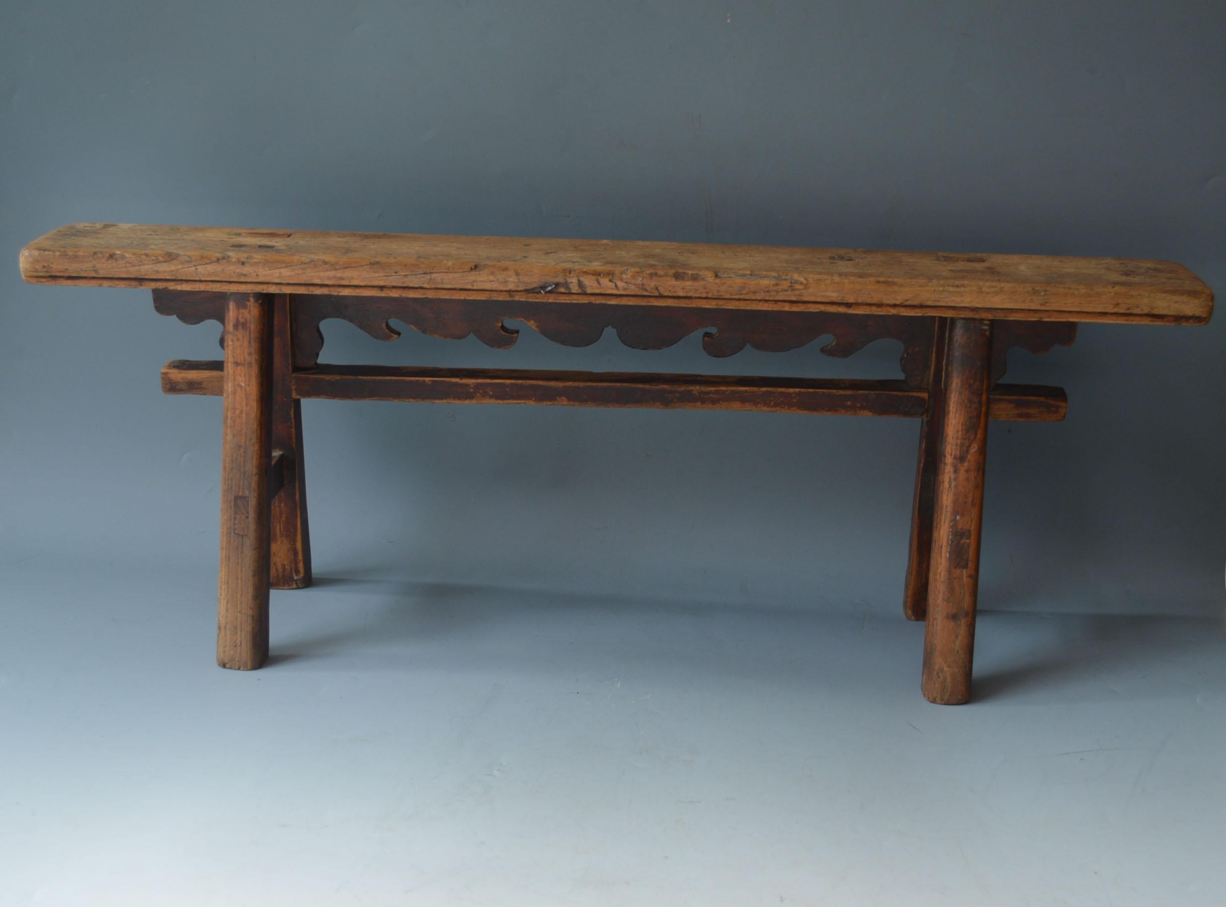 18th Century and Earlier Small Antique Chinese Provincial Altar Table, 18th, 19th Century