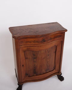 Small Antique Console With Lion Feet In Hand Polished Mahogany From 1890s