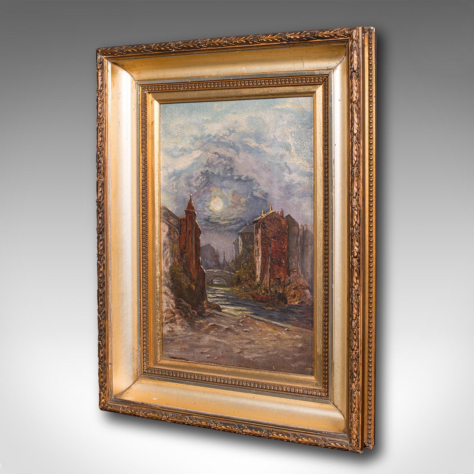 Other Small Antique Continental School Painting, Framed, Oil on Canvas, Art, C.1920 For Sale