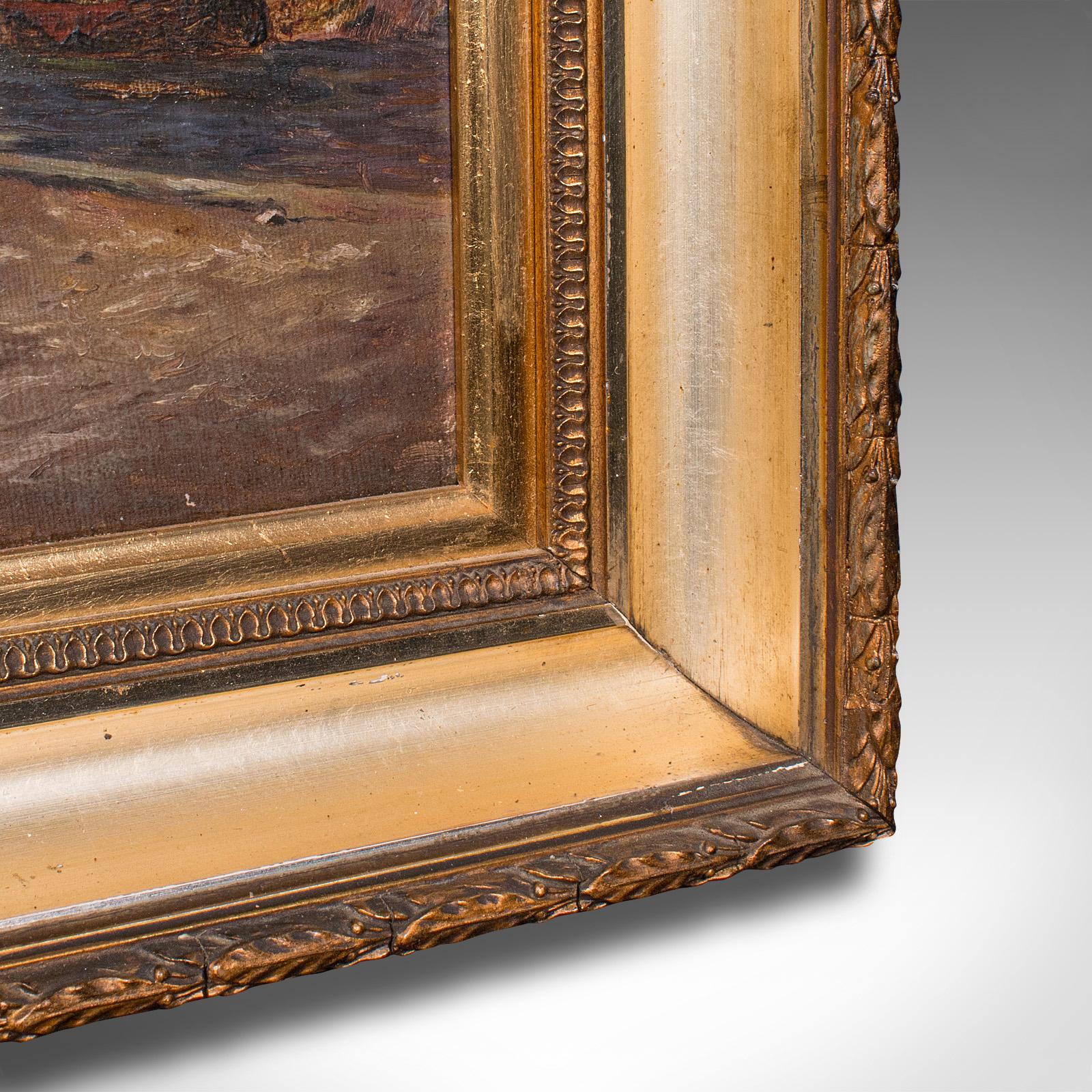 Small Antique Continental School Painting, Framed, Oil on Canvas, Art, C.1920 For Sale 1