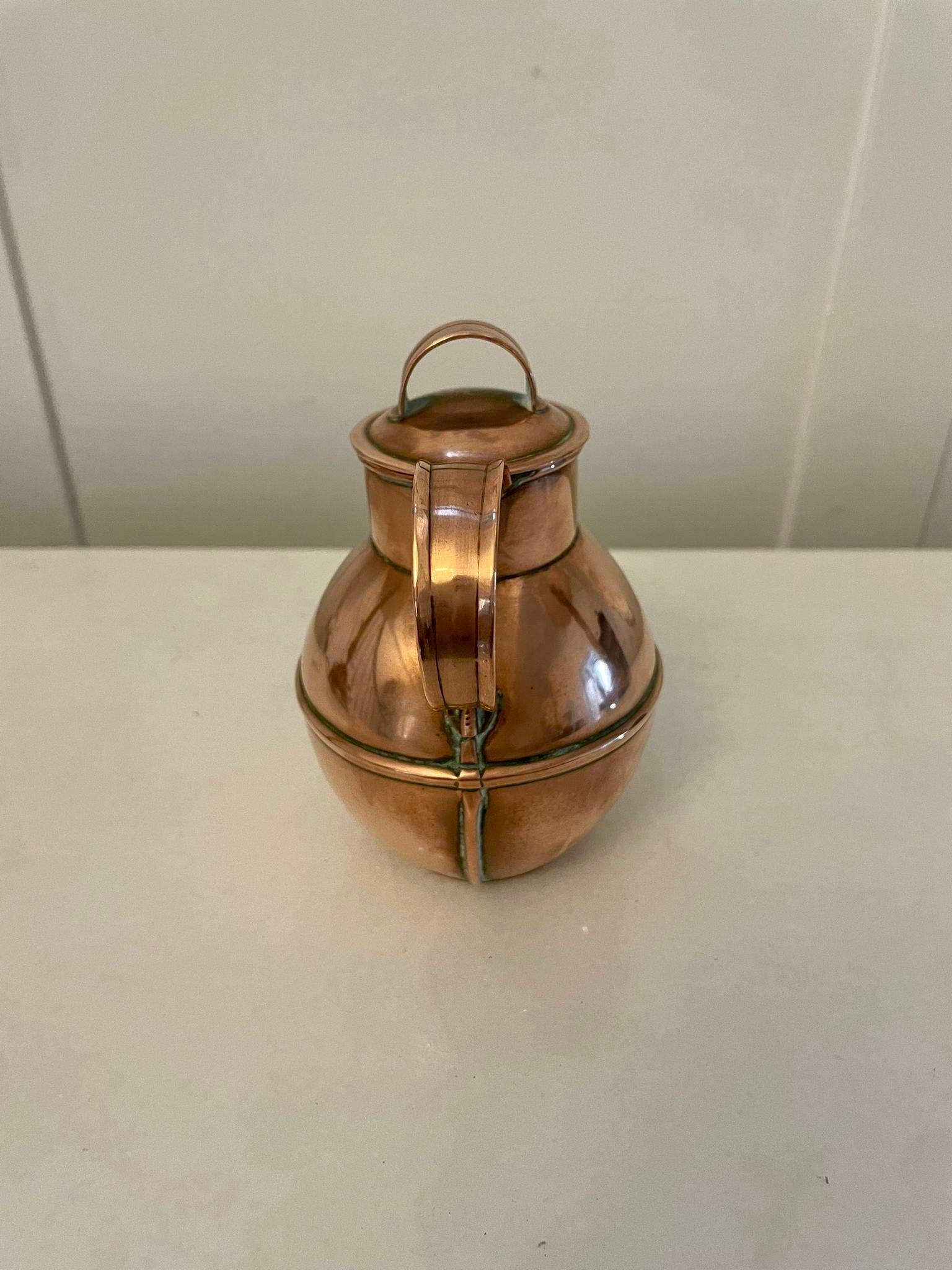 Small Antique Copper Jersey Can In Good Condition For Sale In Suffolk, GB