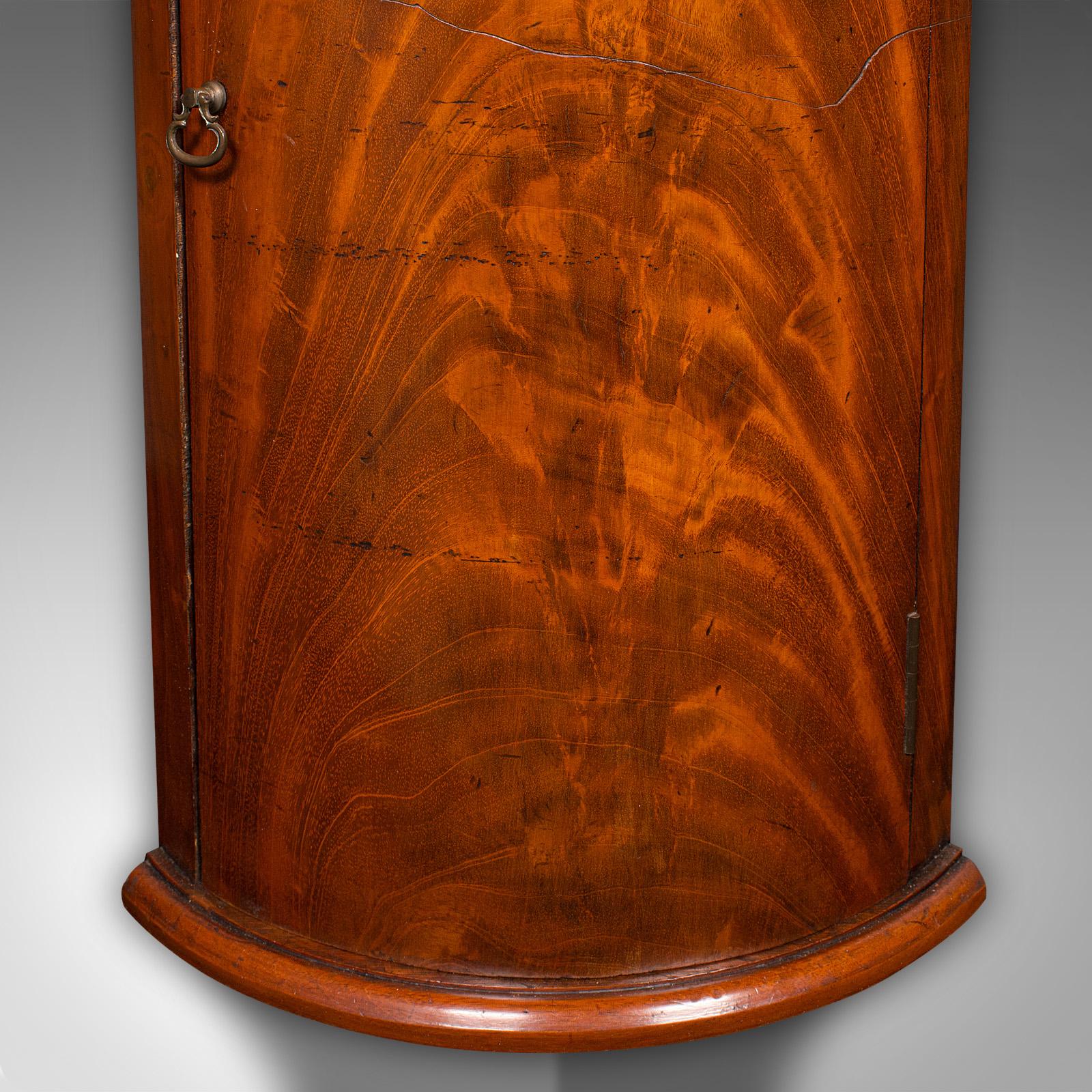 Small Antique Corner Cabinet, English, Kitchen, Bathroom, Wall Cupboard C.1800 2
