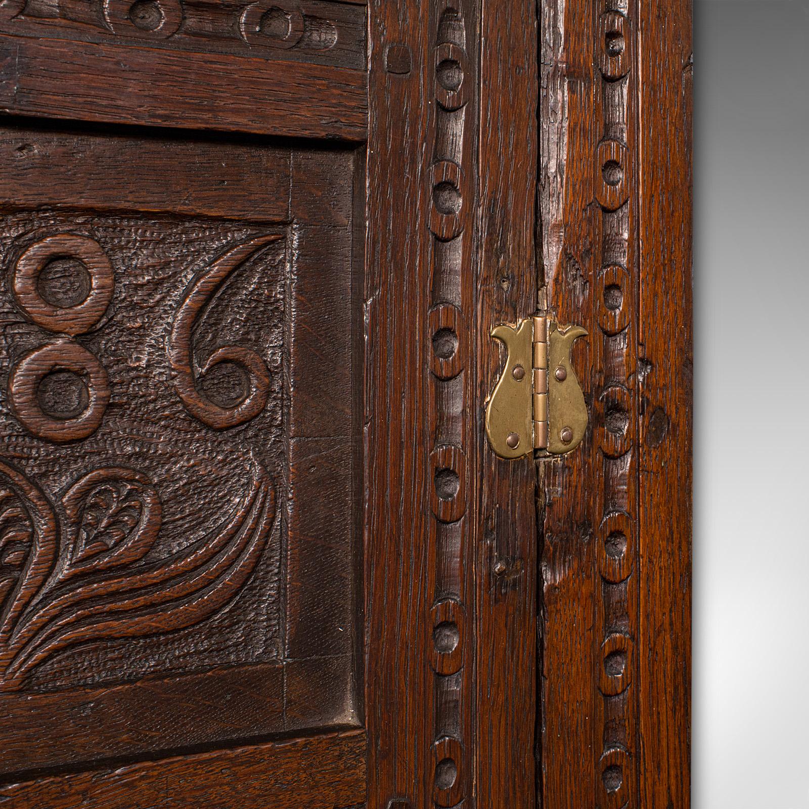 Small Antique Corner Cabinet, English Oak, Wall Cupboard, William and Mary, 1690 5