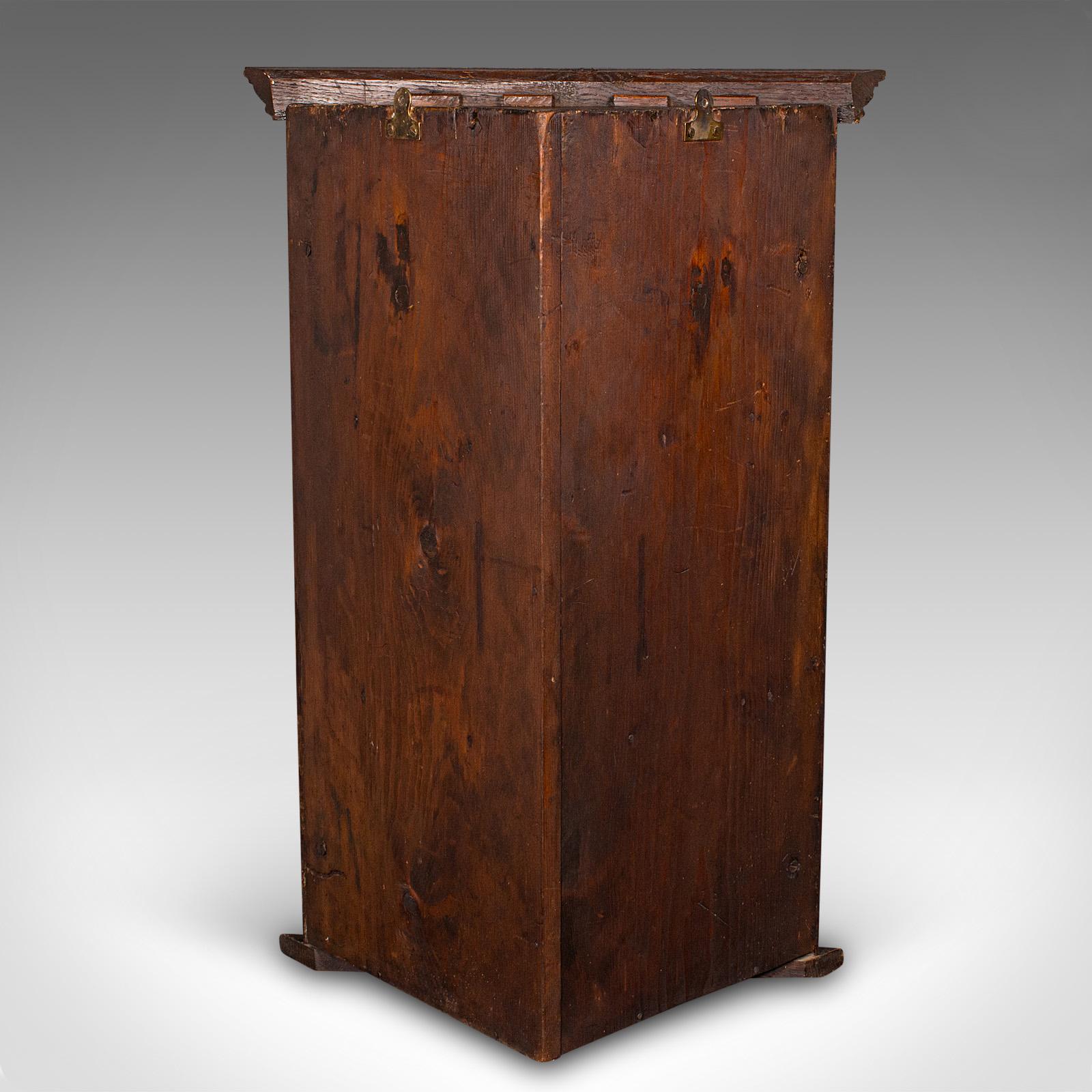 Small Antique Corner Cabinet, English Oak, Wall Cupboard, William and Mary, 1690 6