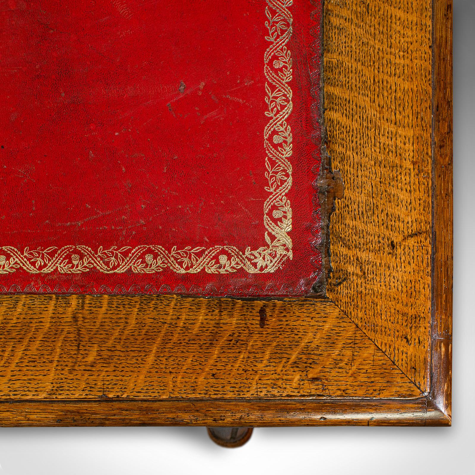 Small Antique Correspondence Table, Scottish Oak, Writing Desk, Aesthetic Period 4