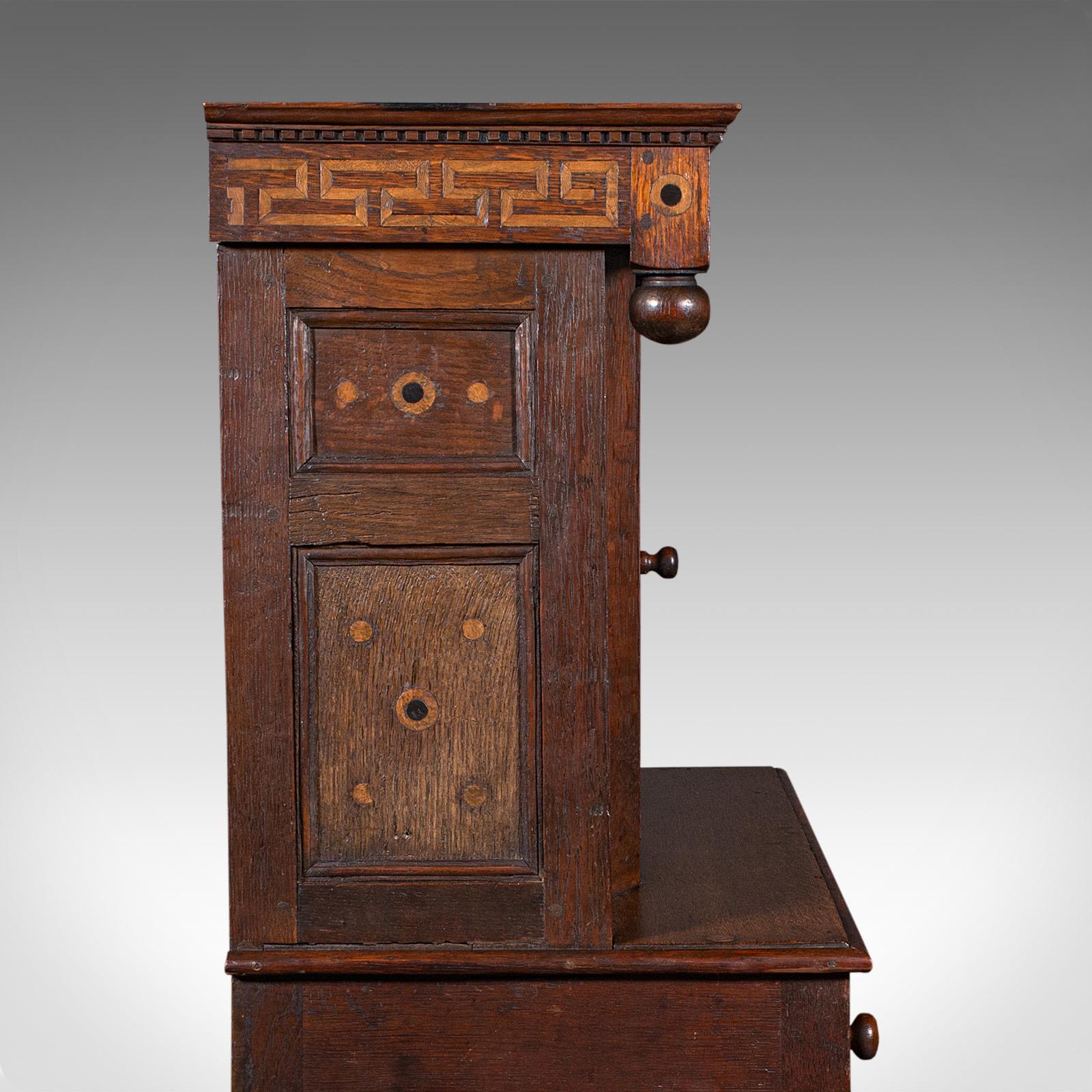 Small Antique Court Cabinet, English, Oak, Side Cupboard, Petite, Rare, Revival 4