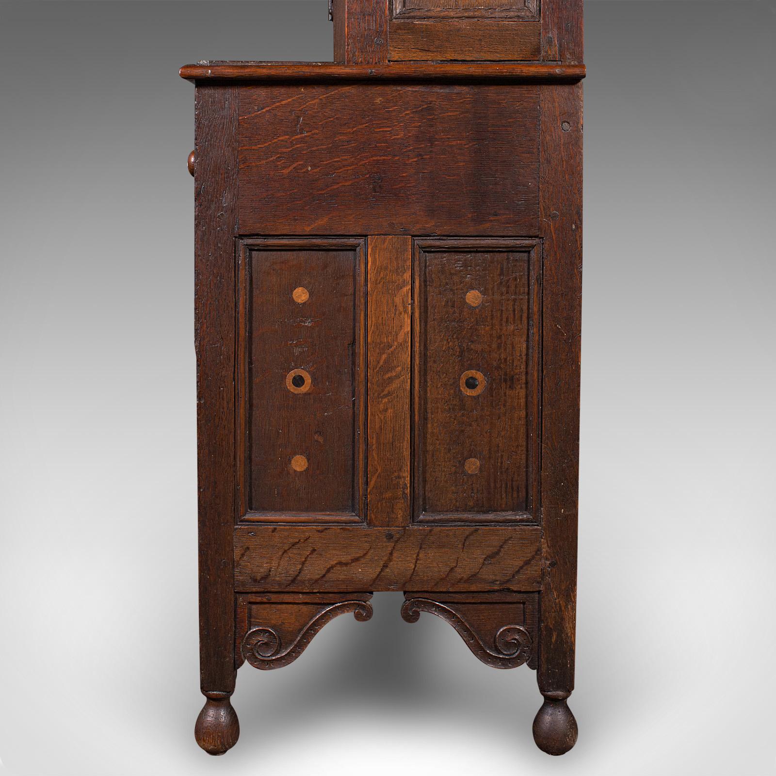 Small Antique Court Cabinet, English, Oak, Side Cupboard, Petite, Rare, Revival 5
