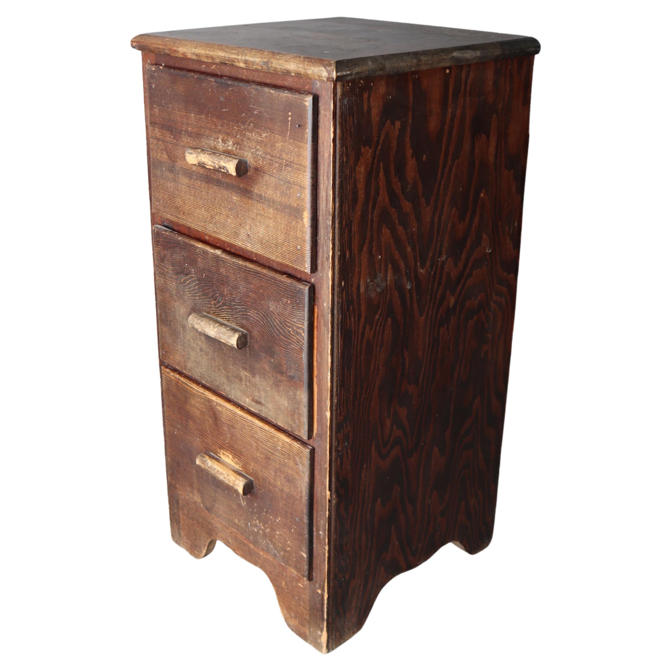 Small Antique Craftsman Made Drawered Cabinet