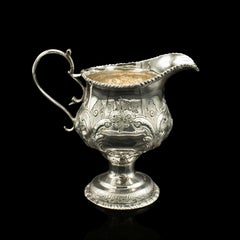 Petit crémier ancien anglais en argent sterling, de style géorgien, poinçonné
