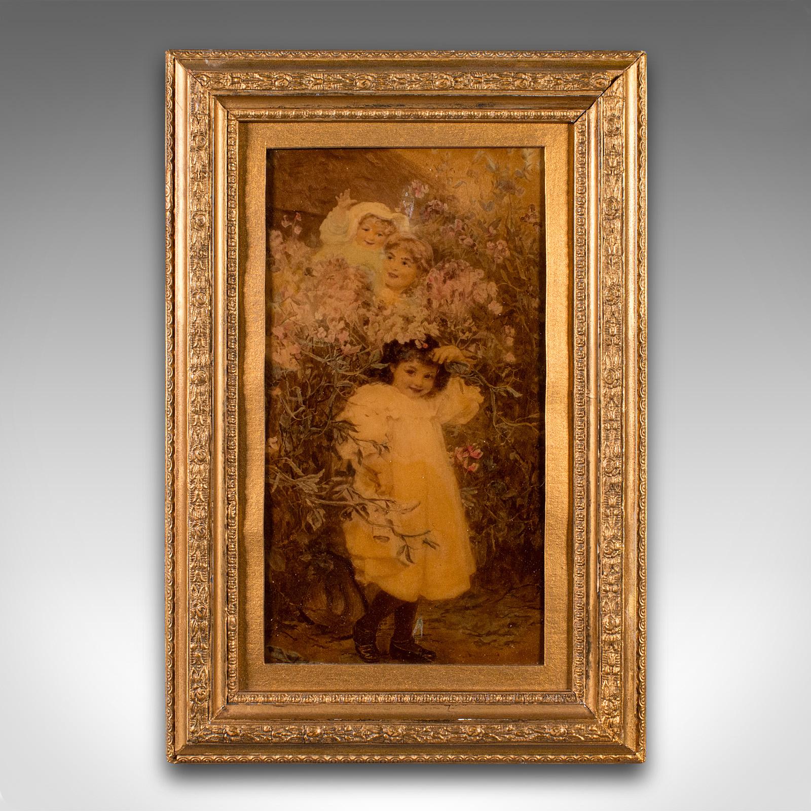 
This is a small antique crystoleum picture. An English, framed glass mezzotint painting, dating to the late Victorian period, circa 1900.

Fascinating mezzotint upon glass, with fine tonality and composition
Displaying a desirable aged patina and