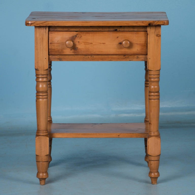 Small Antique Danish Pine Side Table at 1stDibs