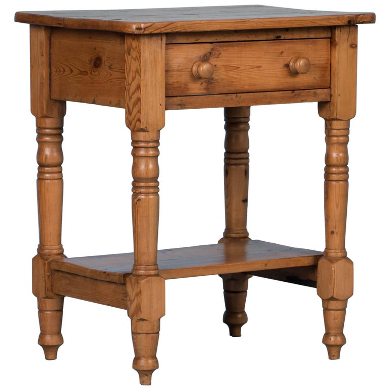 Small Antique Danish Pine Side Table at 1stDibs