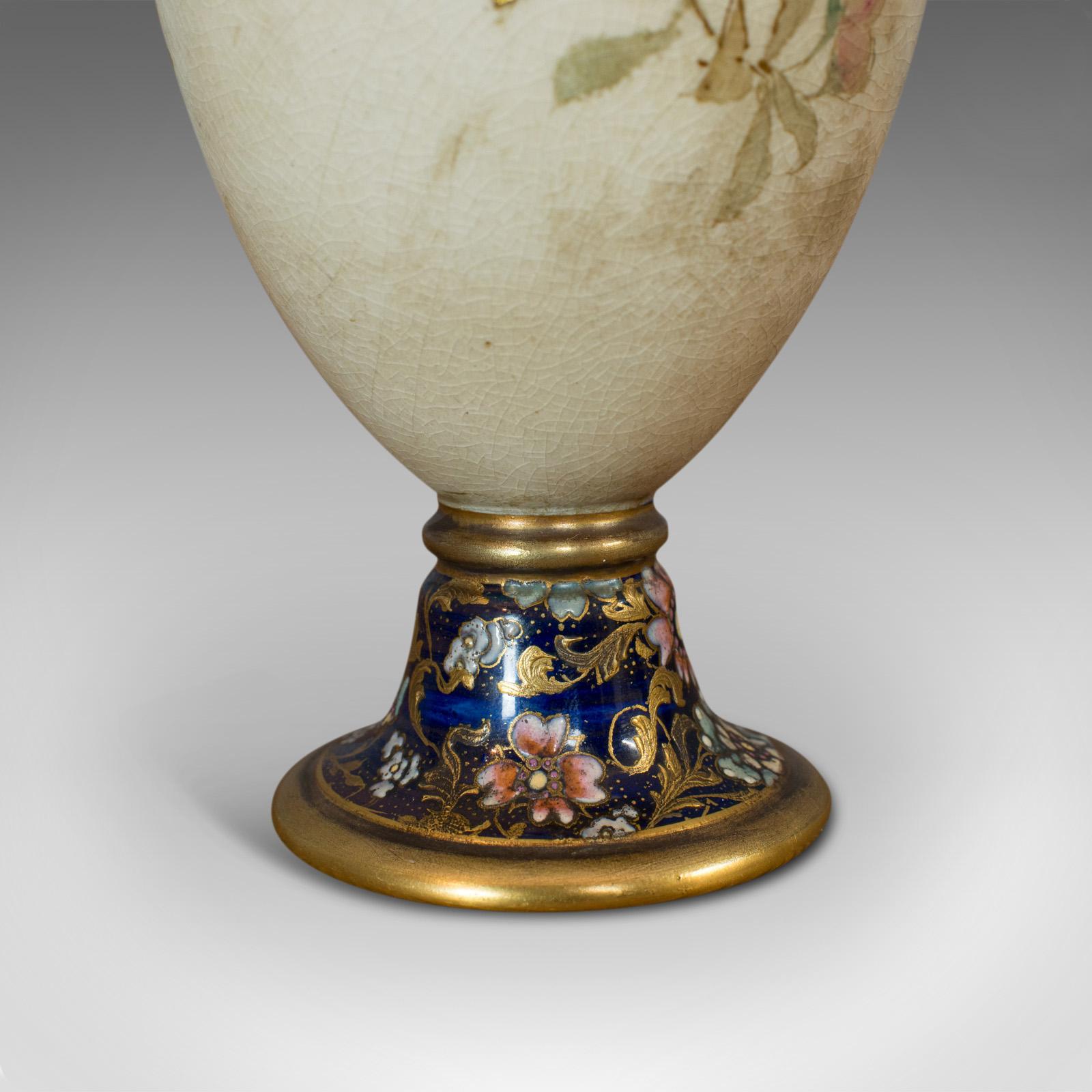 Small Antique Decorative Jug, English, Ceramic Vase, Doulton, Victorian 7