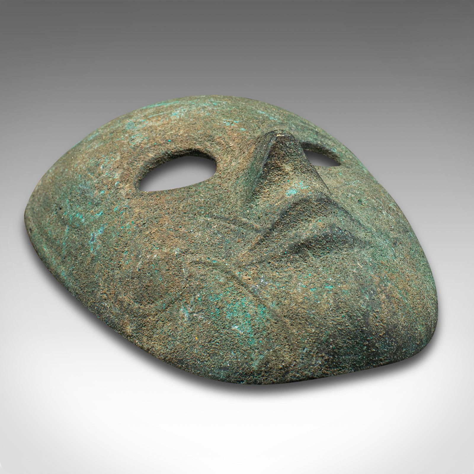 Small Antique Decorative Mask, Continental, Weathered Bronze, Georgian, C.1800 1