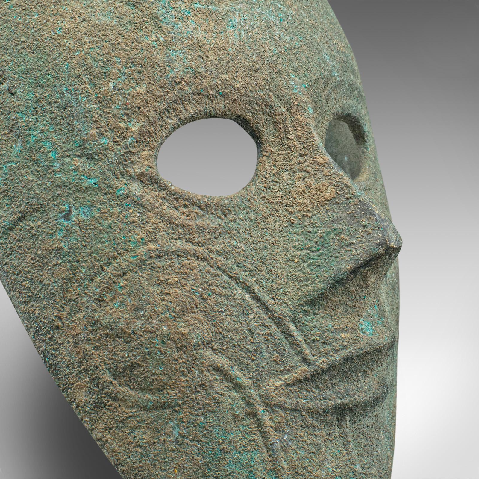 Small Antique Decorative Mask, Continental, Weathered Bronze, Georgian, C.1800 2