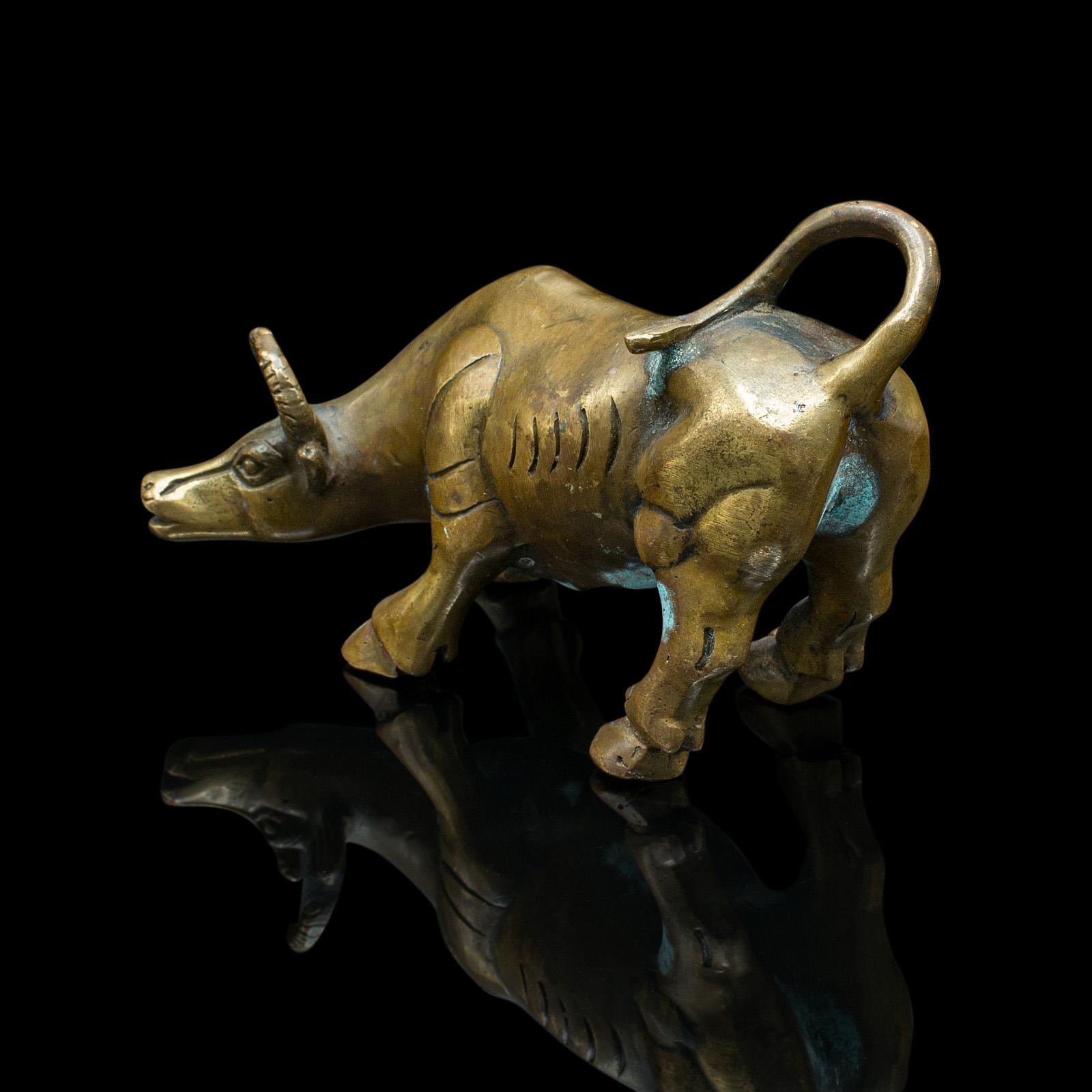19th Century Small Antique Decorative Water Buffalo, Malayan, Bronze, Victorian, Circa 1900 For Sale