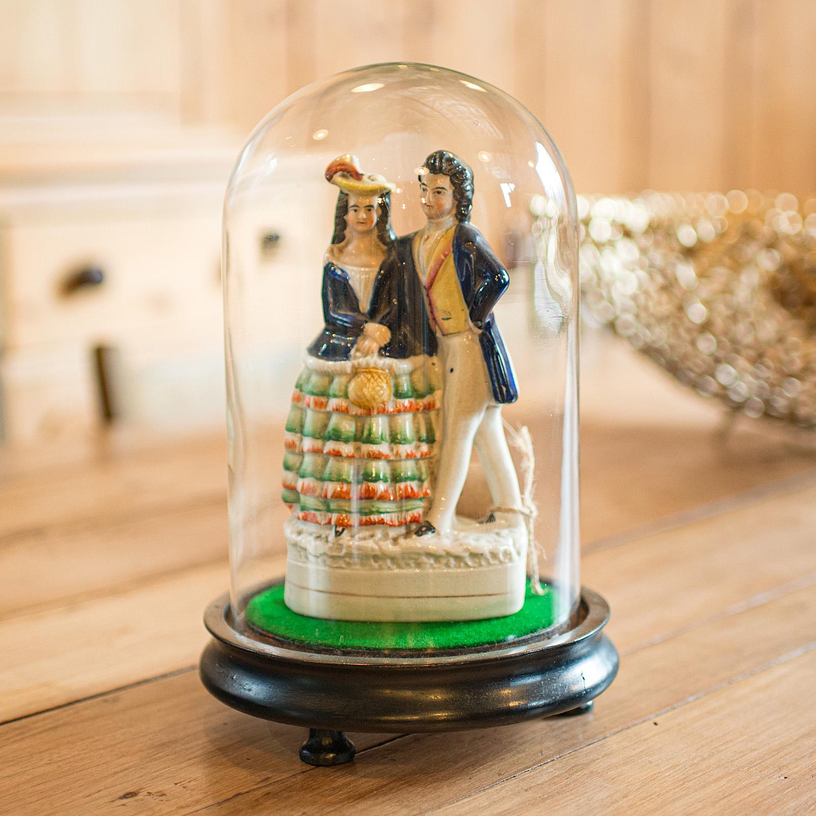 
This is a small antique display dome. An English, glass and ebonised mahogany taxidermy specimen showcase, dating to the Victorian period, circa 1880.

Charmingly petite and offering a bright showcase for smaller objects and specimens
Displaying a