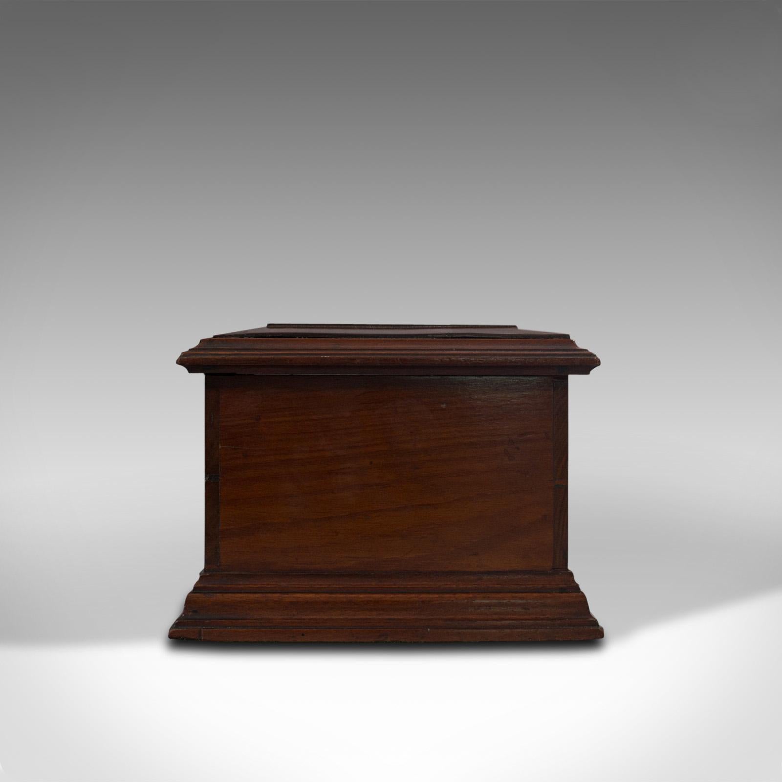 Small Antique Document Box, English, Walnut, Desk, Pen, Sarcophagus, Victorian 1