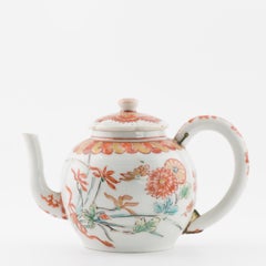 Small Antique early 18C Japanese Porcelain Edo Period Teapot Imari enamel