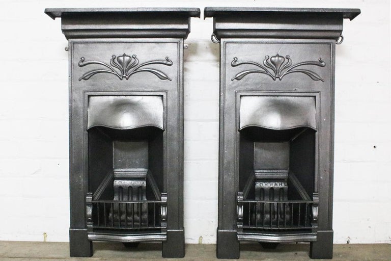 Small Bedroom Cast Iron Fireplace - Small Antique Edwardian Cast Iron Bedroom Fireplace In The Art Nouveau Manner At 1stdibs