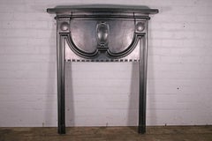 Small Antique Edwardian Cast Iron Fireplace Surround