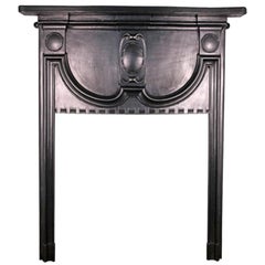 Small Vintage Edwardian Cast Iron Fireplace Surround